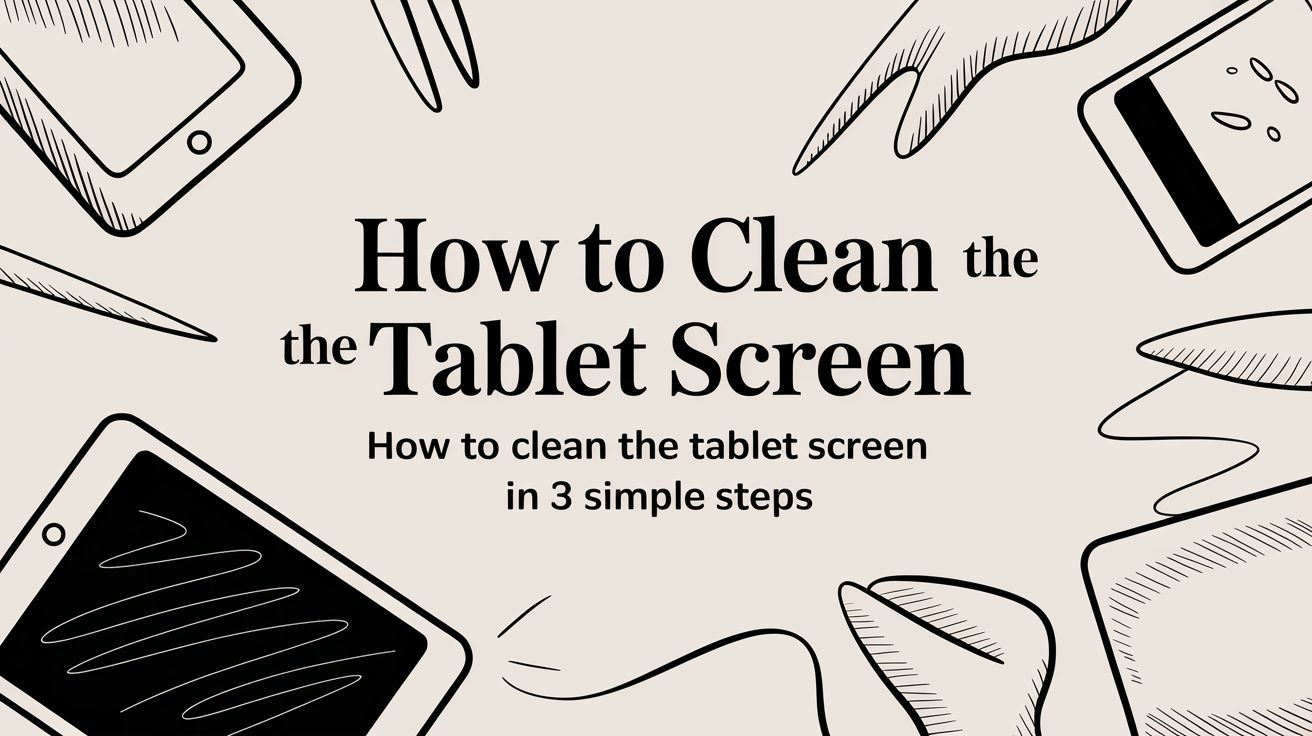 How to Clean the Tablet Screen: how to clean the tablet screen in 3 simple steps