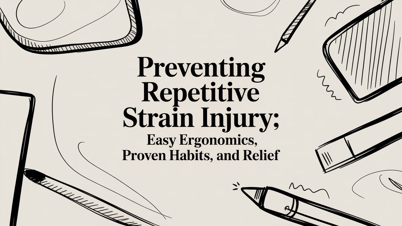 Preventing repetitive strain injury: Easy ergonomics, proven habits, and relief