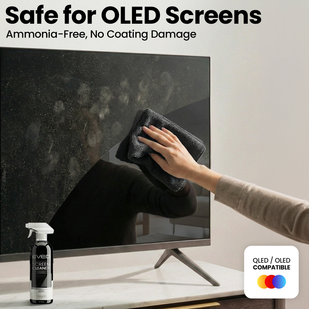 StreakShield™ Screen Cleaner Spray - Microfiber Cloth Included
