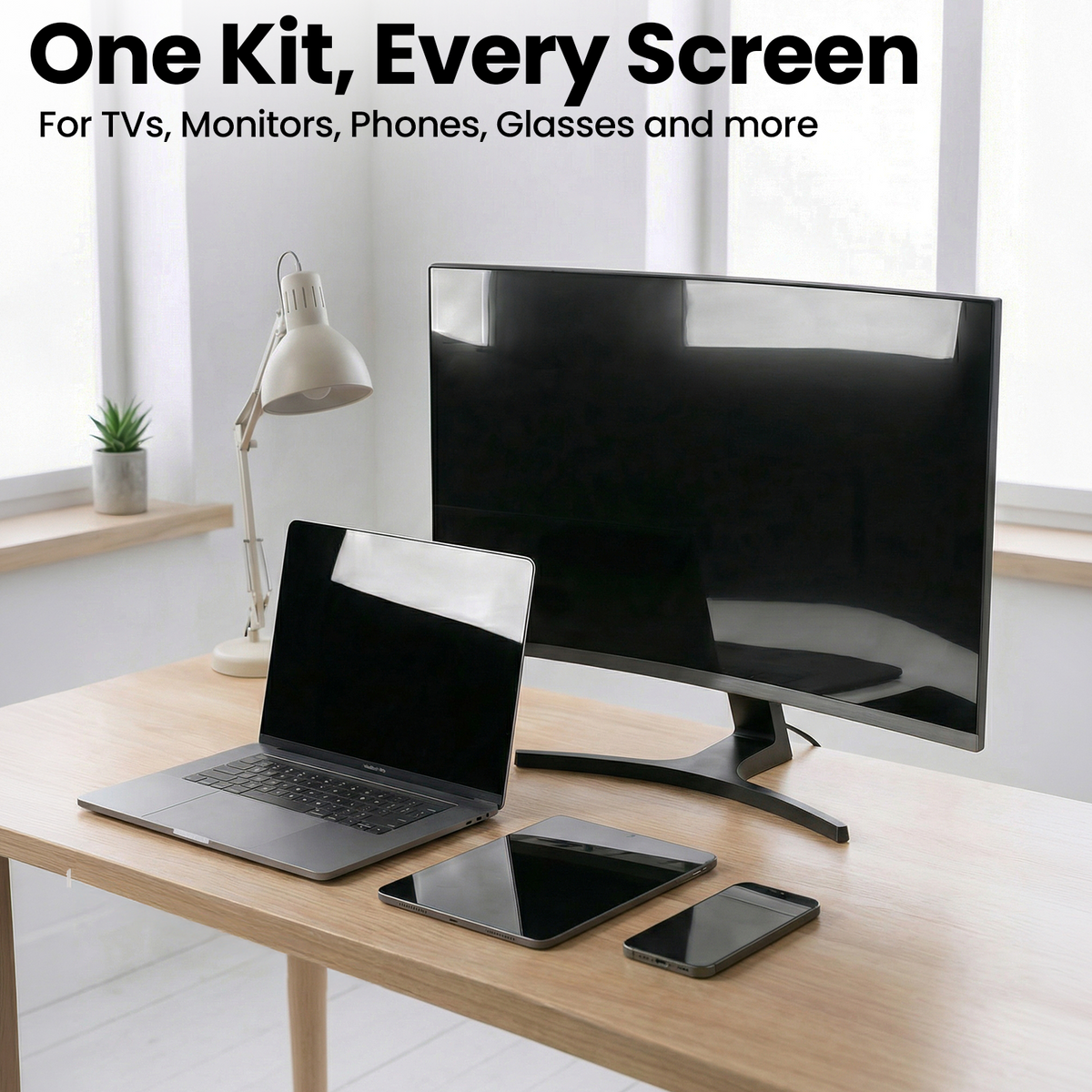StreakShield™ Screen Cleaner Spray - Microfiber Cloth Included