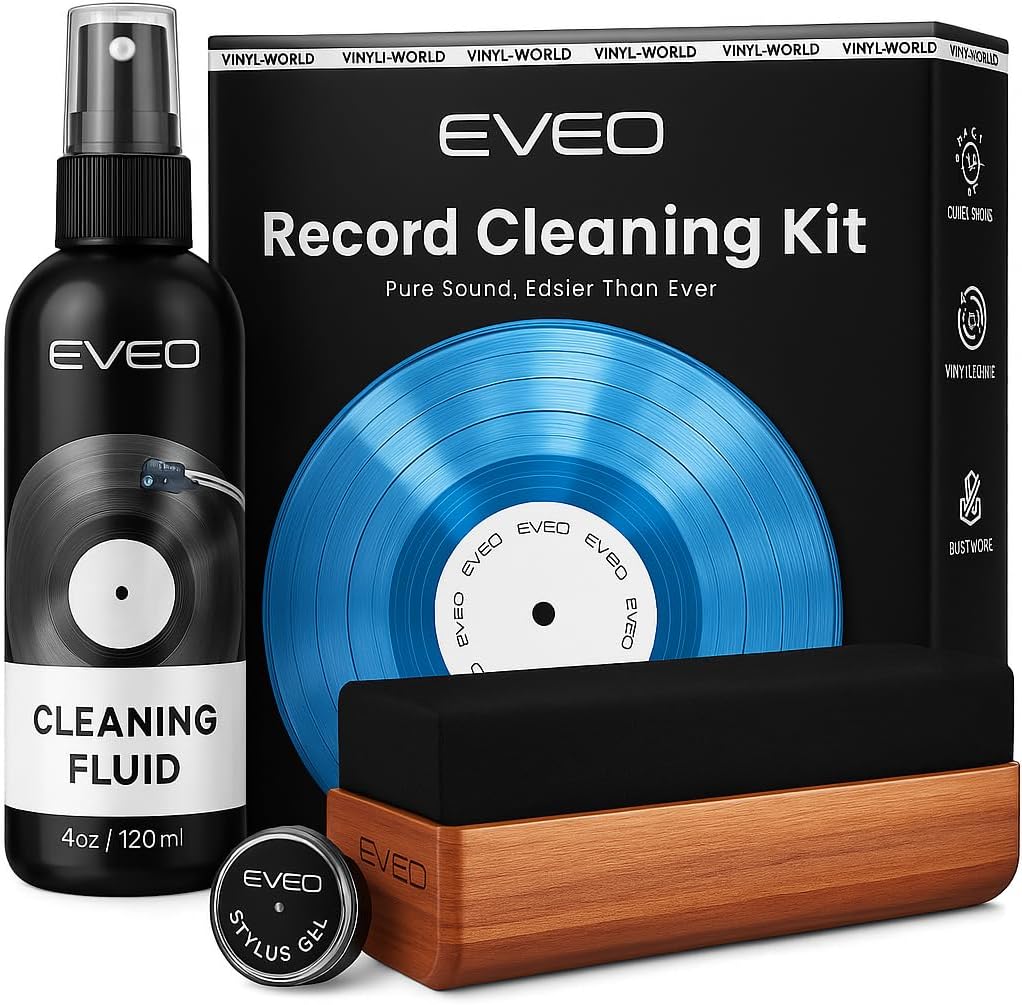 Professional Vinyl Record Cleaning Kit (XL Cleaning Fluid) - EVEO TV