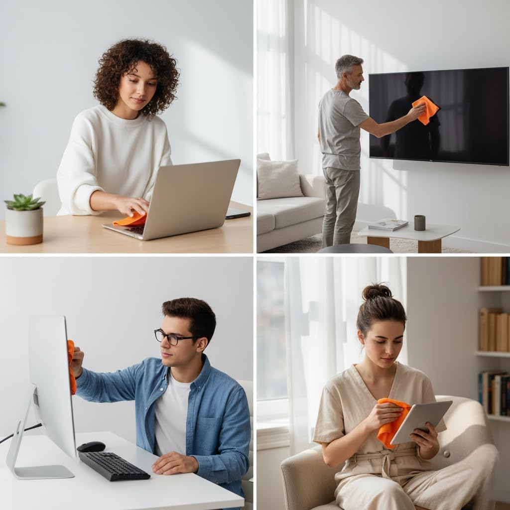 Screen Cleaner Spray 4oz(2ozx2) & Microfiber Cloth