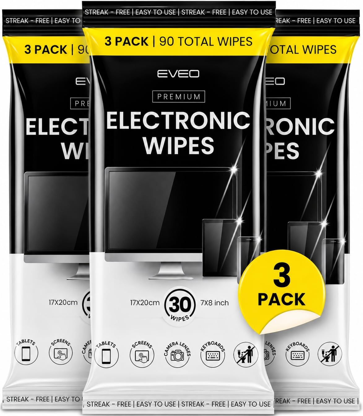 Electronic Wipes - Pack of 30