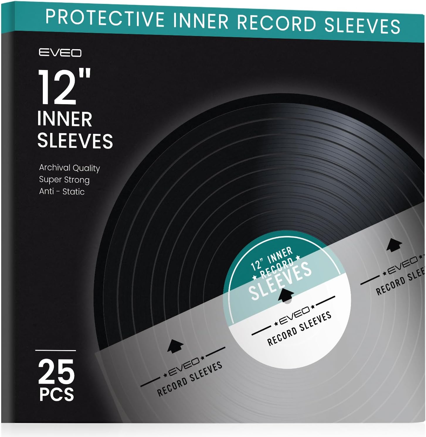 12" Master Vinyl Record Inner Sleeves, Rice Paper - Archival Quality (25-200 Packs) - EVEO TV