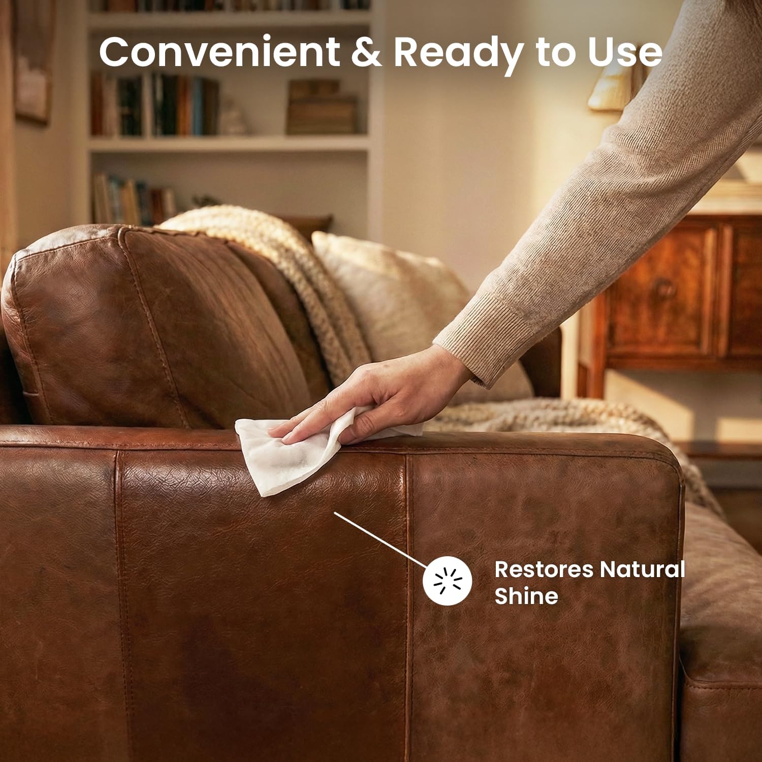 Leather Cleaning Wipes - (3 pack of 30 wipes) - 90 wipes