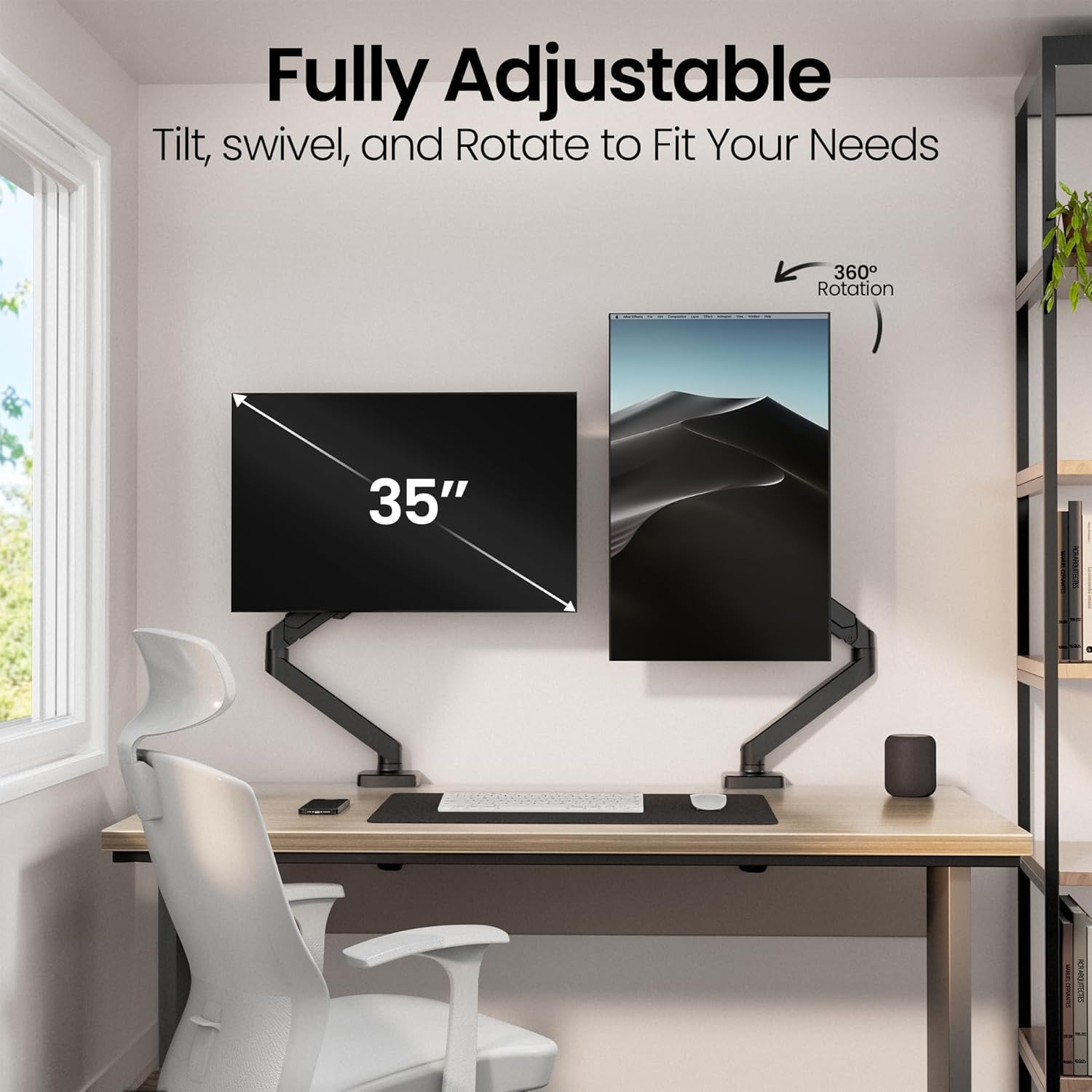 Single Monitor Arm Desk Mount - EVEO TV