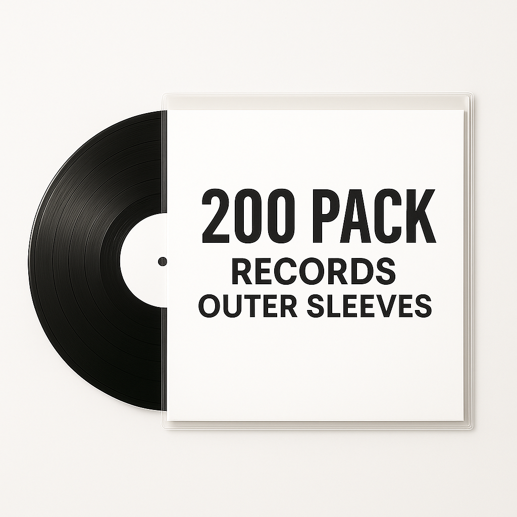 12" UltraClear Vinyl Record Outer Sleeves - Archival Quality (25-200 Packs) - EVEO TV