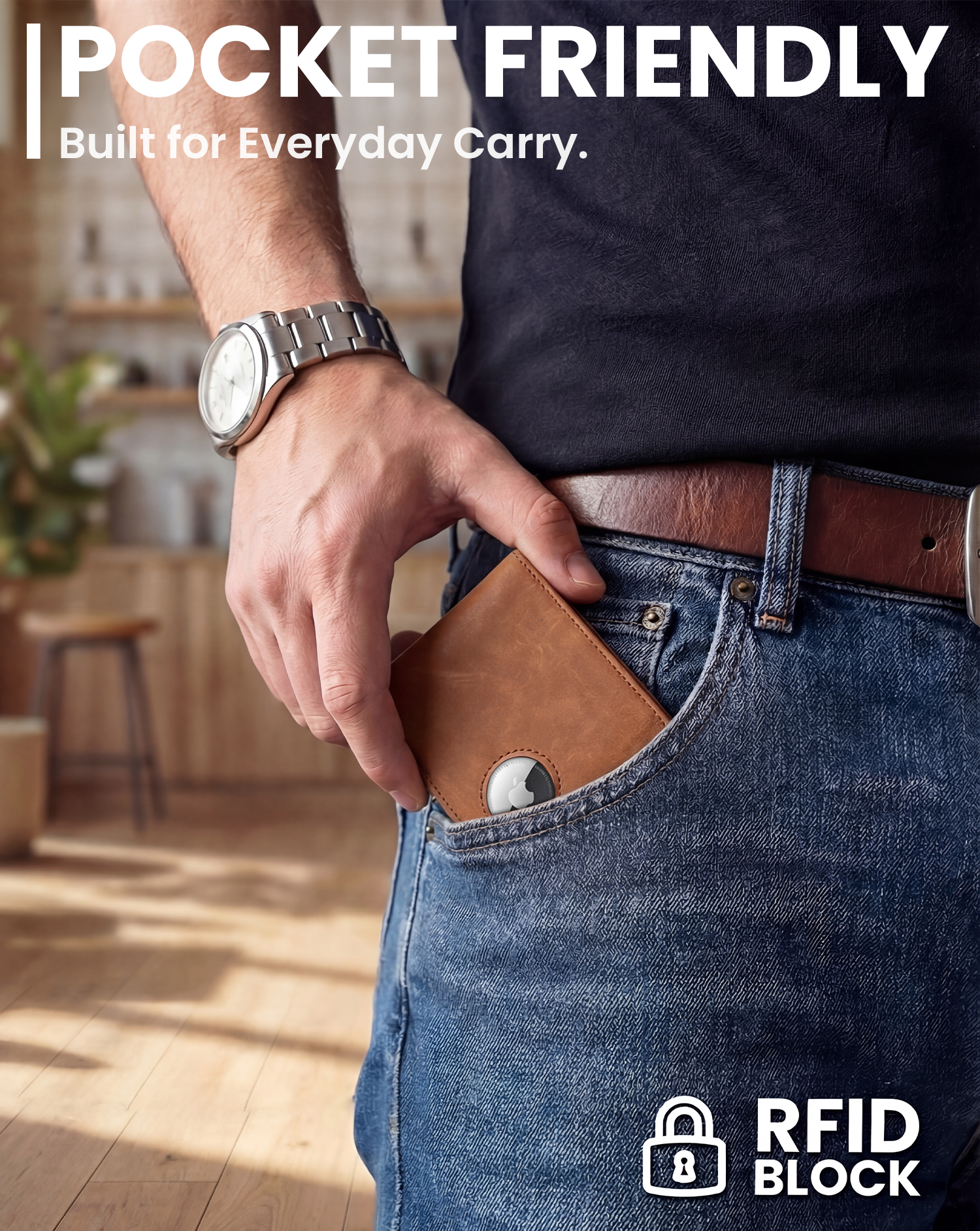 Apple AirTag Wallet - Genuine Leather - EVEO TV