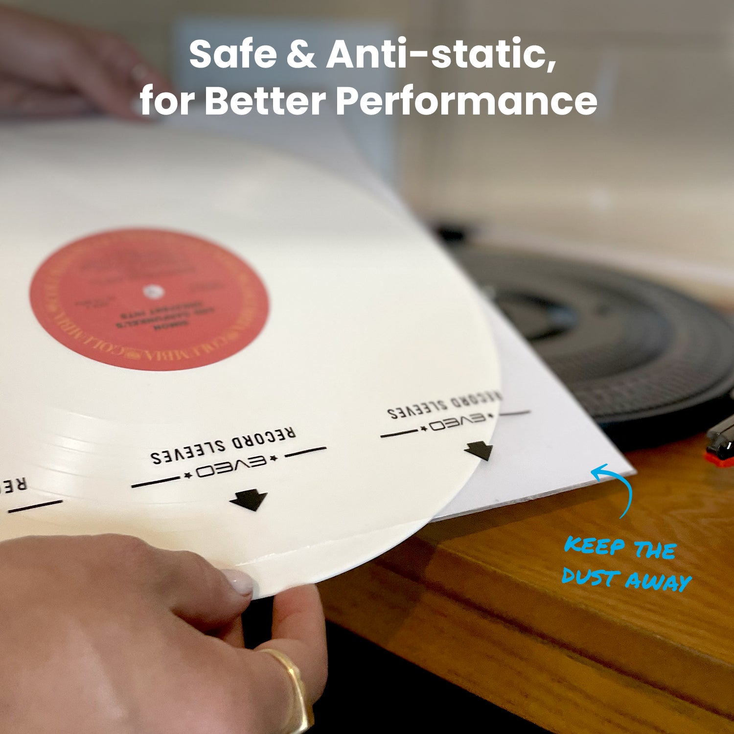 12" Master Vinyl Record Inner Sleeves, Rice Paper - Archival Quality (25-200 Packs) - EVEO TV