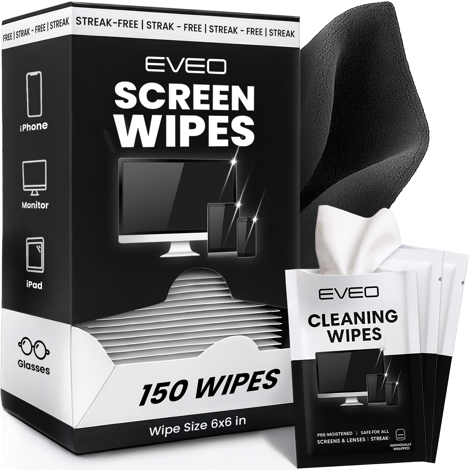 Electronic Wipes - Pack of 150