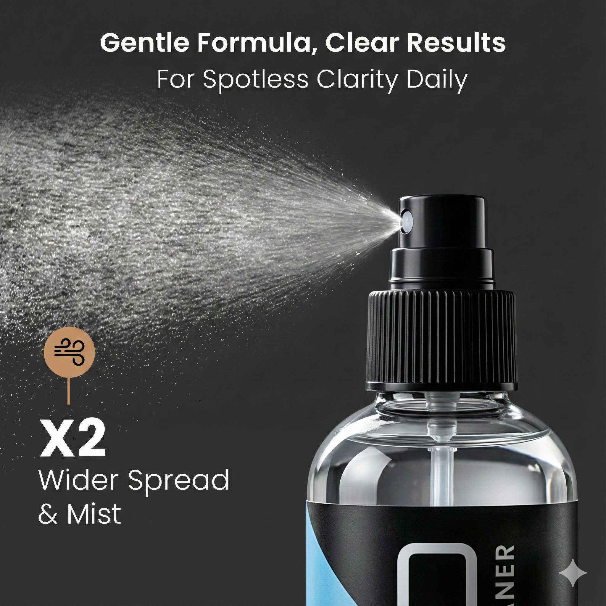 Eyeglass Cleaner Spray - Glasses Cleaner No Streaks Technology & Microfiber Cleaning Cloth - 2 fl.oz - EVEO TV