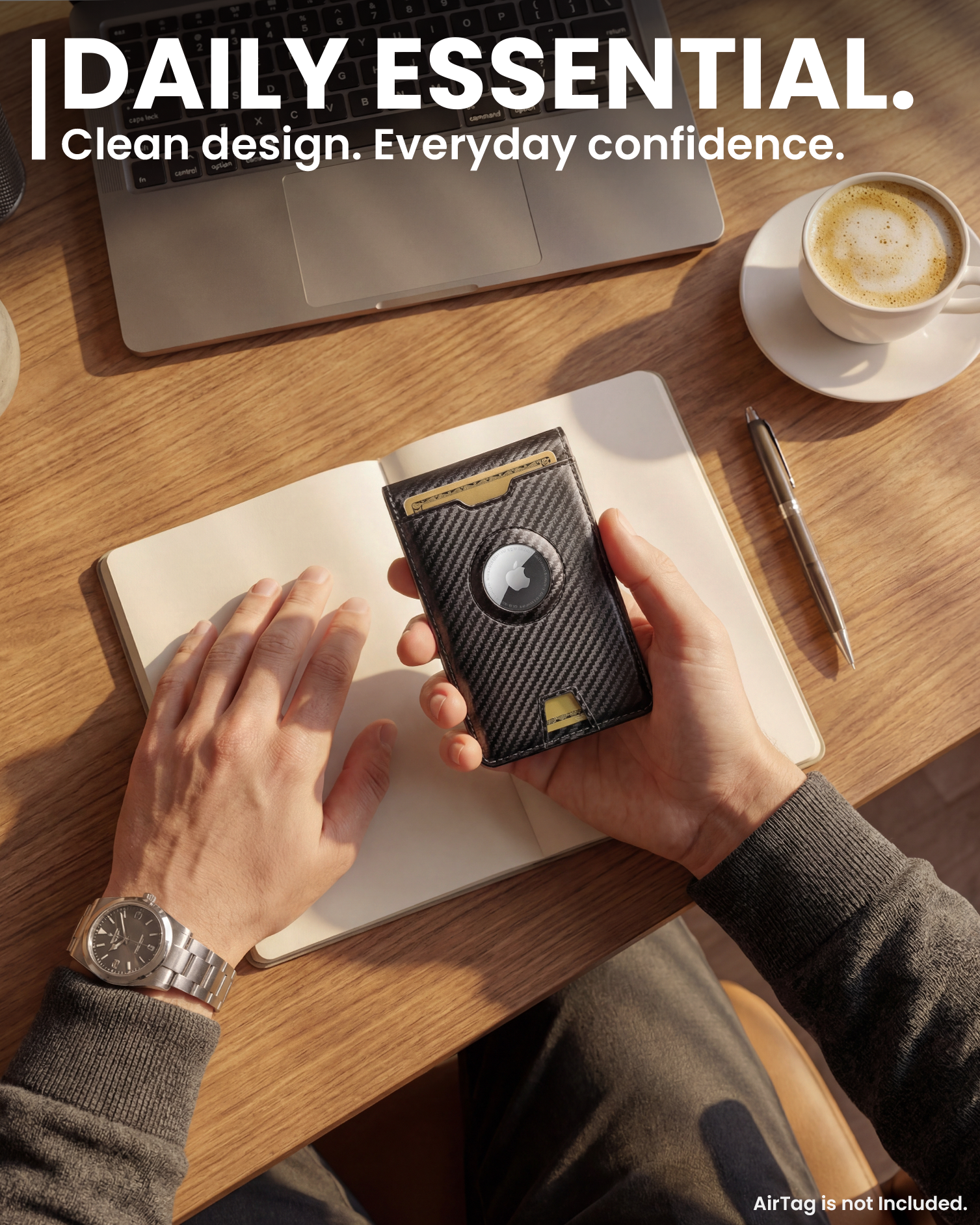 Apple AirTag Wallet - Carbon - EVEO TV