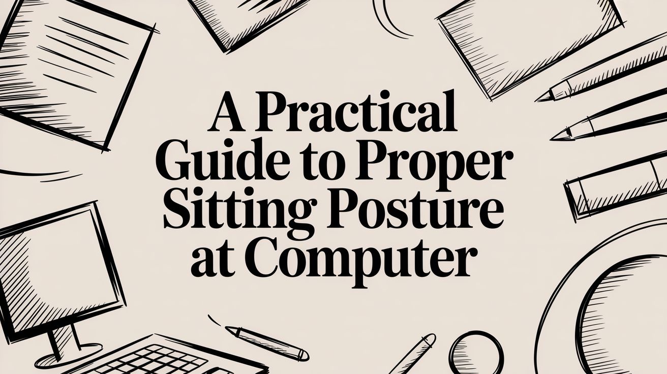 Proper Man Computer Proper Sitting Posture at a Computer: Chair, Desk, and Screen – EVEO TV