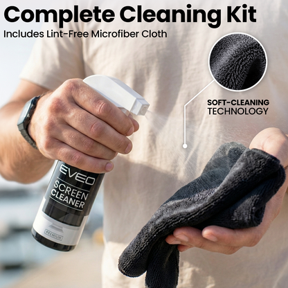 StreakShield™ Screen Cleaner Spray - Microfiber Cloth Included