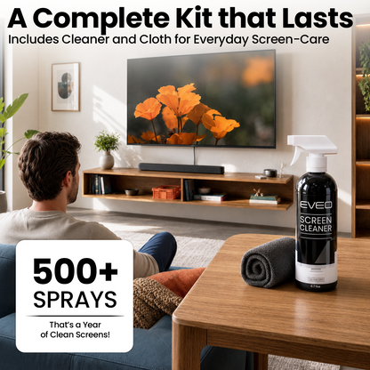 StreakShield™ Screen Cleaner Spray - Microfiber Cloth Included