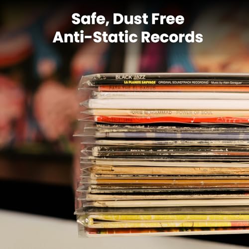 12" UltraClear Vinyl Record Outer Sleeves - Archival Quality (15-100 Packs) - EVEO TV