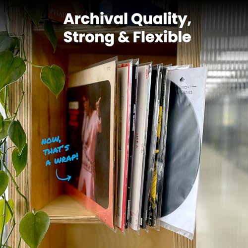 12" UltraClear Vinyl Record Outer Sleeves - Archival Quality (15-100 Packs) - EVEO TV