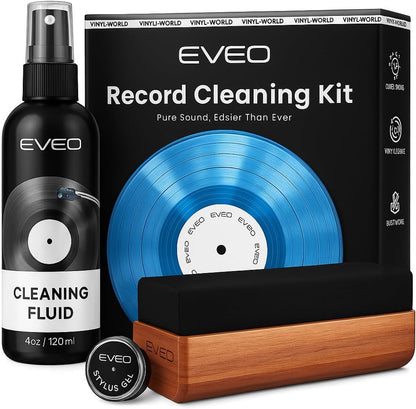 Professional Vinyl Record Cleaning Kit (XL Cleaning Fluid) - EVEO TV