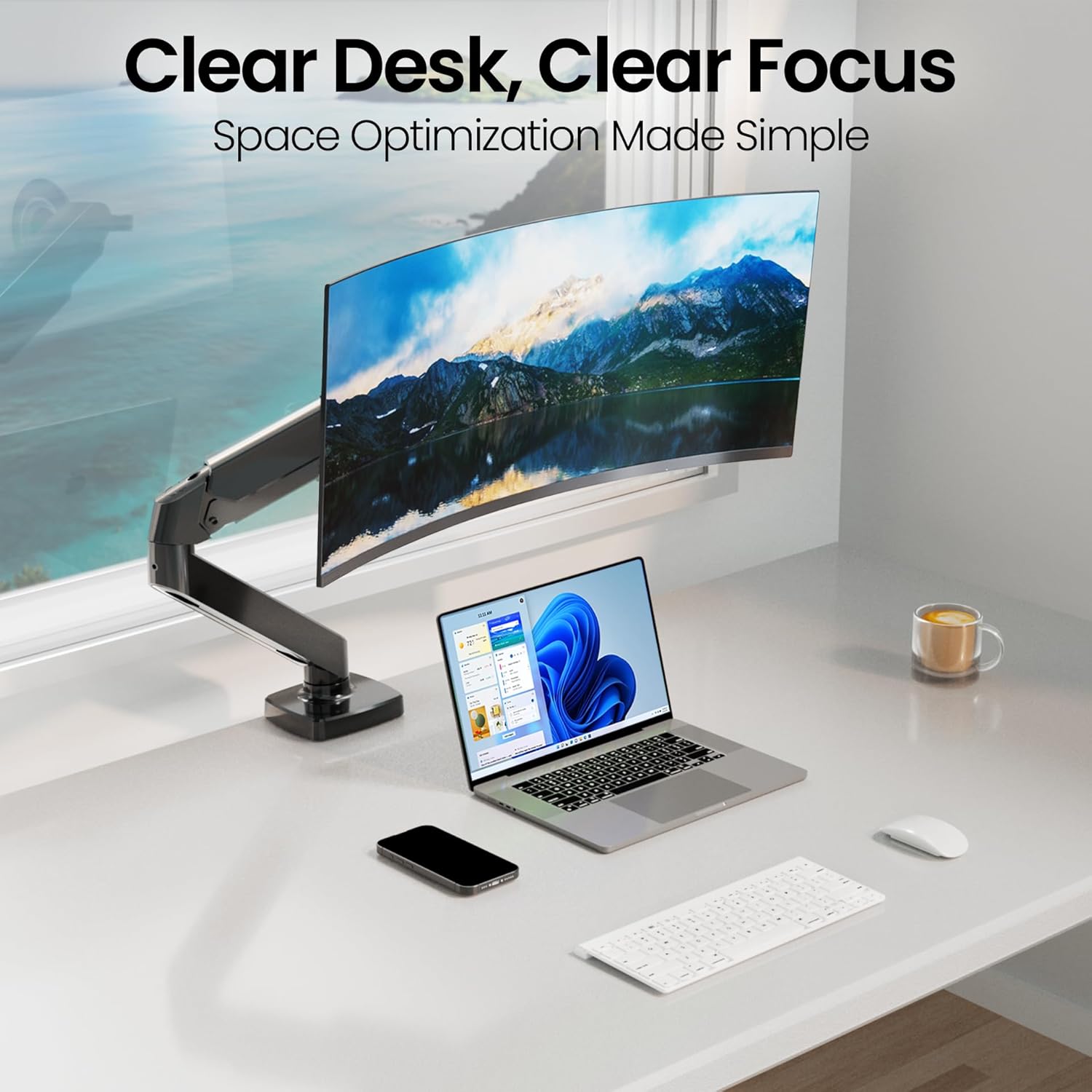 Single Monitor Arm Desk Mount - EVEO TV