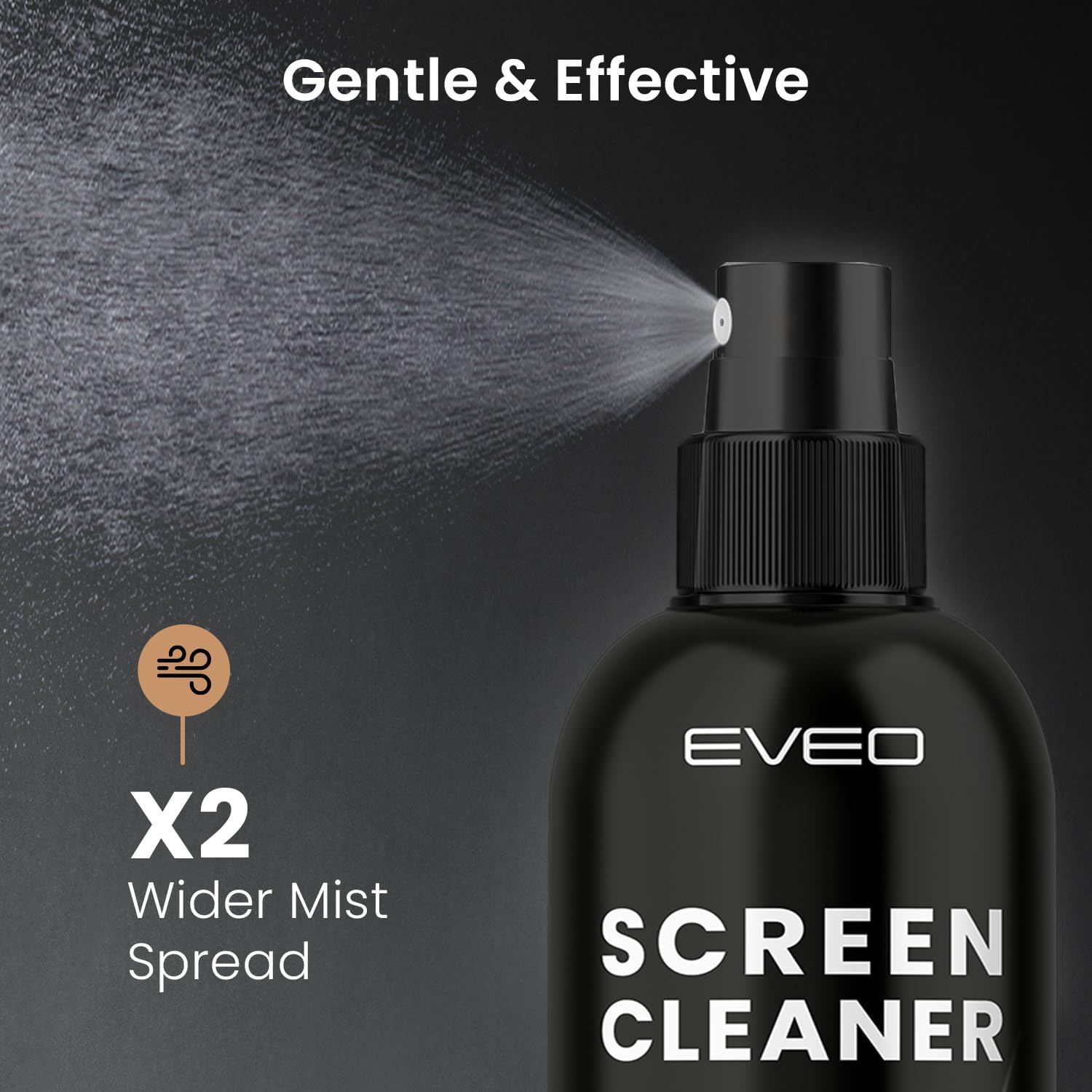 Screen Cleaner Spray 4oz(2ozx2) & Microfiber Cloth