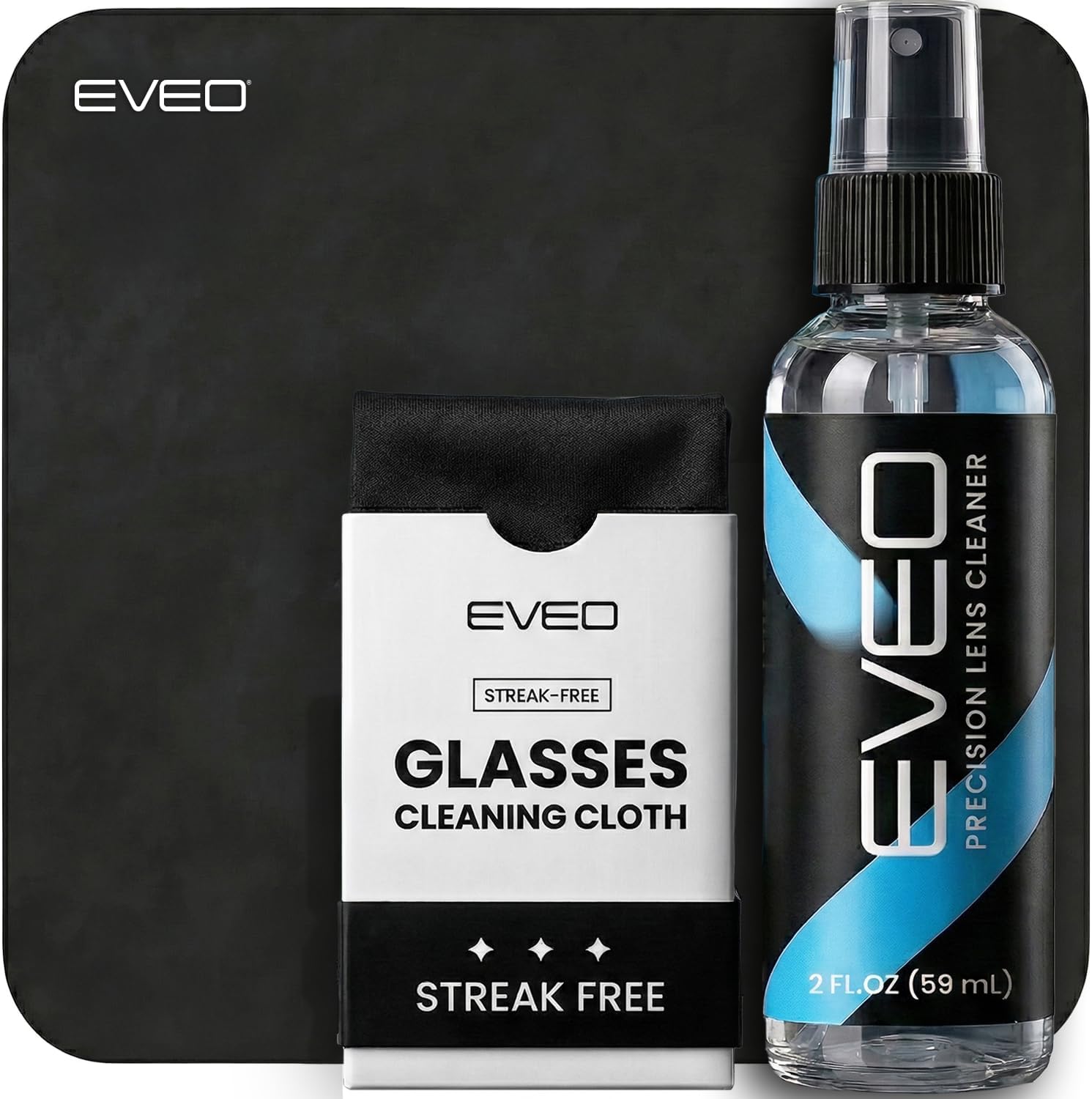 Eyeglass Cleaner Spray - Glasses Cleaner No Streaks Technology & Microfiber Cleaning Cloth - 2 fl.oz