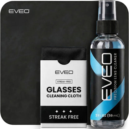 Eyeglass Cleaner Spray - Glasses Cleaner No Streaks Technology & Microfiber Cleaning Cloth - 2 fl.oz