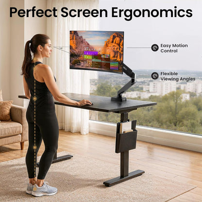 Single Monitor Arm Desk Mount - EVEO TV