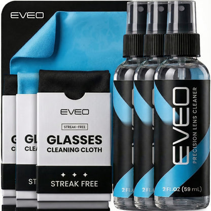 Eyeglass Cleaner Spray - Glasses Cleaner No Streaks Technology & Microfiber Cleaning Cloth - 2 fl.oz