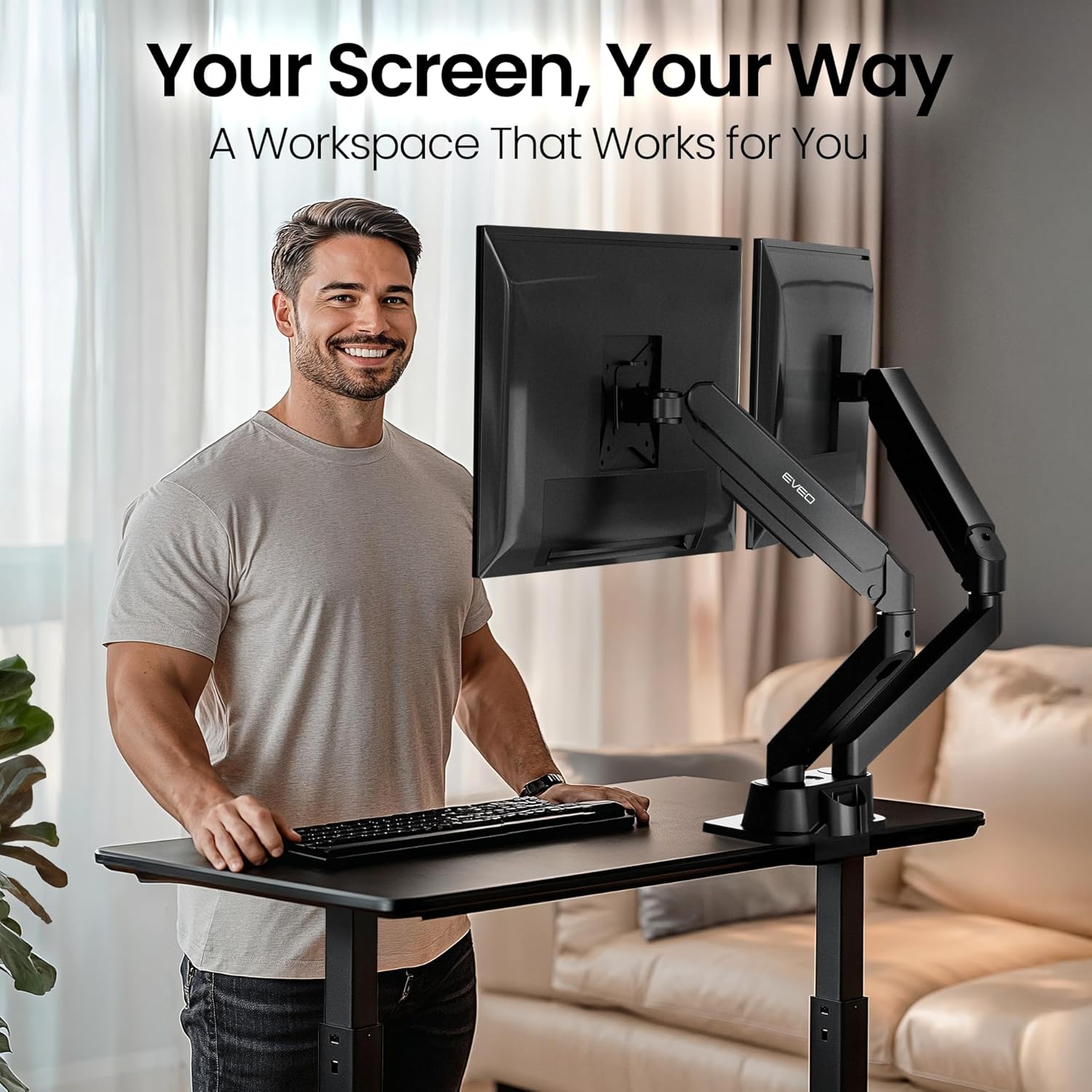 Premium Dual Monitor Mount - EVEO TV
