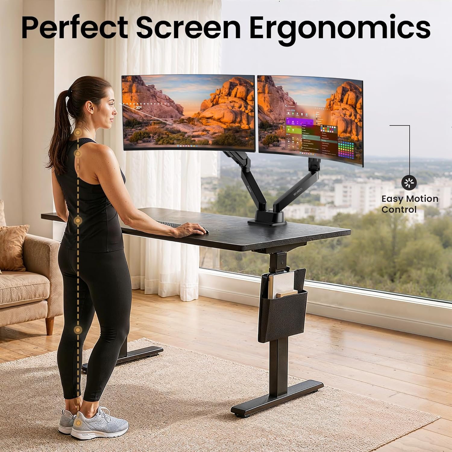 Premium Dual Monitor Mount - EVEO TV