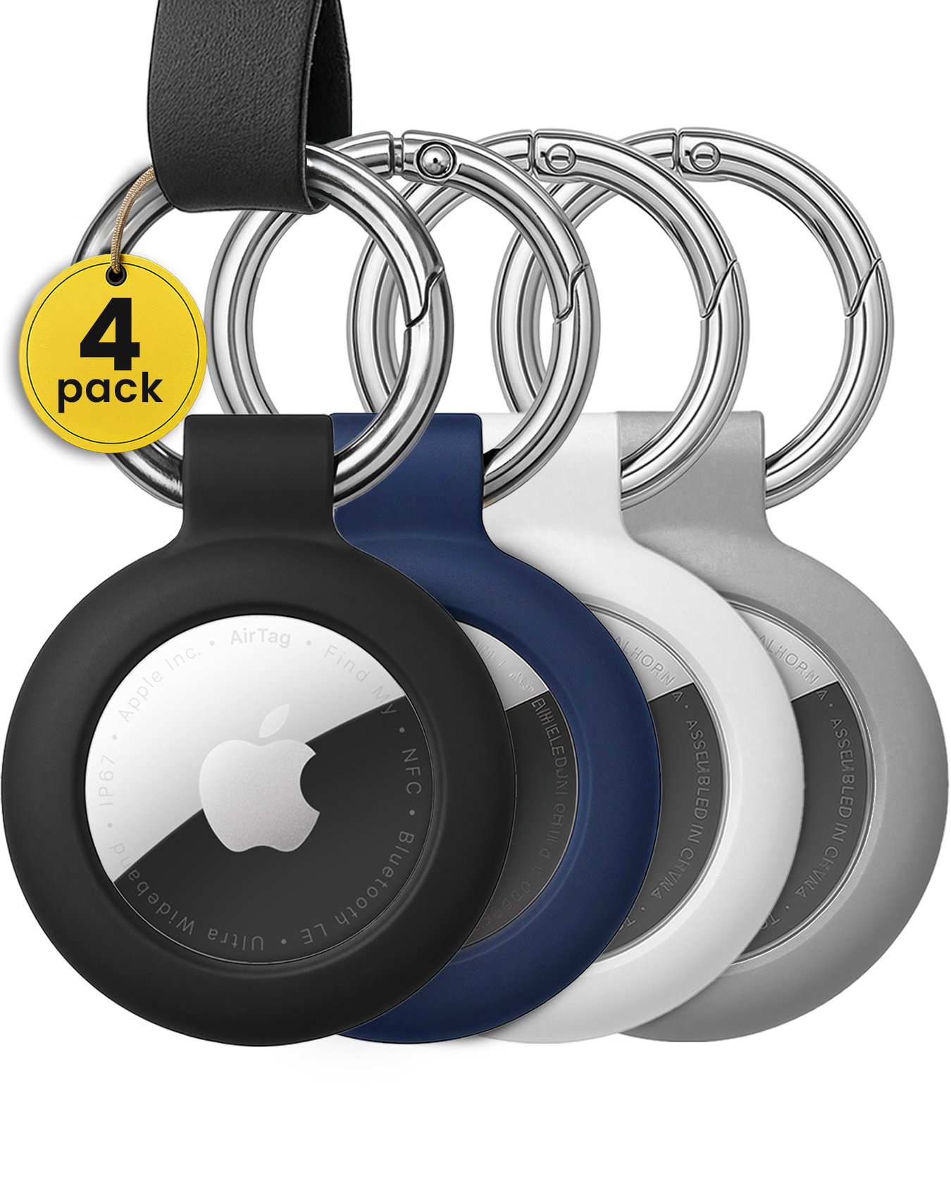 Apple AirTag Holder – (4 Pack) - Version C - EVEO TV