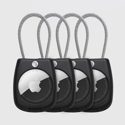 Secure Apple AirTag Holder – (4 Pack) Black - EVEO TV