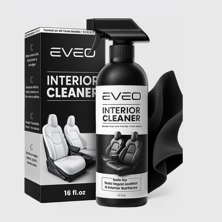 Tesla Interior Cleaner Spray Kit 16 oz | Safe Cleaner for White & Black Vegan Leather - EVEO TV