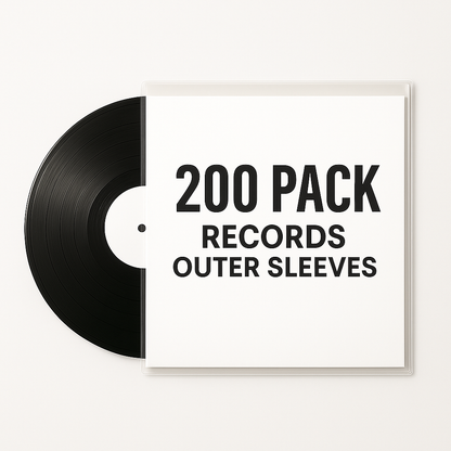 12" UltraClear Vinyl Record Outer Sleeves - Archival Quality (25-200 Packs) - EVEO TV