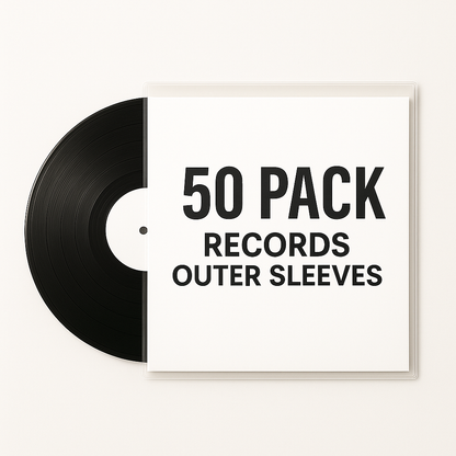 12" UltraClear Vinyl Record Outer Sleeves - Archival Quality (25-200 Packs) - EVEO TV