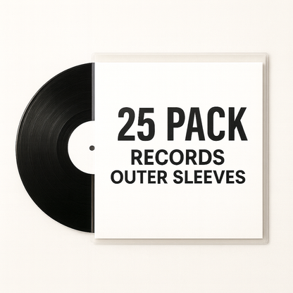 12" UltraClear Vinyl Record Outer Sleeves - Archival Quality (25-200 Packs) - EVEO TV