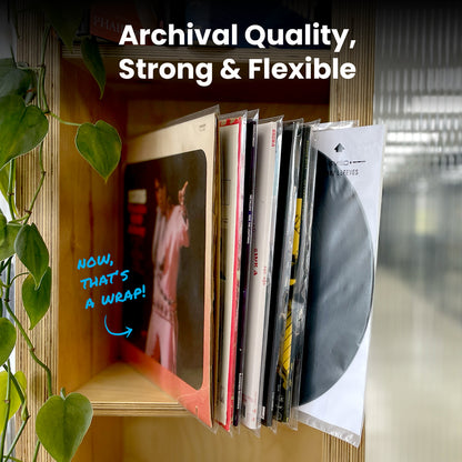 12" UltraClear Vinyl Record Outer Sleeves - Archival Quality (25-200 Packs) - EVEO TV