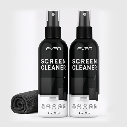 Screen Cleaner Spray 8oz(4ozx2) & Microfiber Clothes - EVEO TV