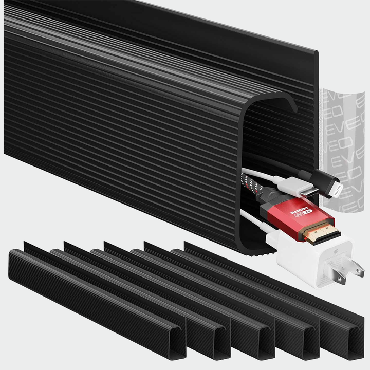 96" J Channel Cable Raceway Kit - EVEO TV