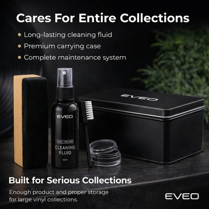 EVEO Vinyl Care Bundle - 200 Vinyl Sleeves + Vinyl 4-1 Cleaner Kit - EVEO TV
