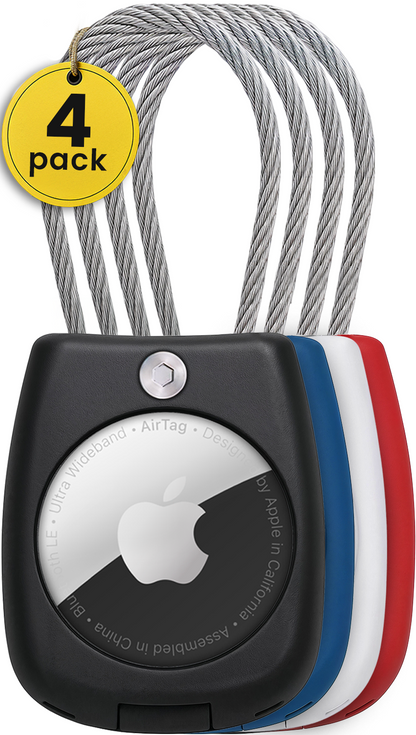 Secure Apple AirTag Holder – (4 Pack) Black - EVEO TV